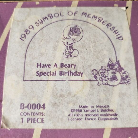 Precious Moments "Have a Berry Special Birthday" 1988 - Picture 5 of 5